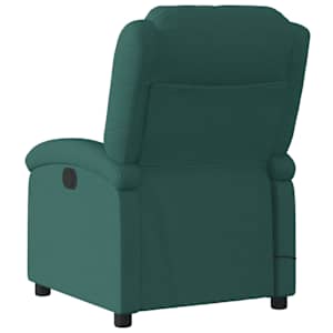 Elektrické masážní polohovací křeslo tmavě zelené textil - obrázek 5