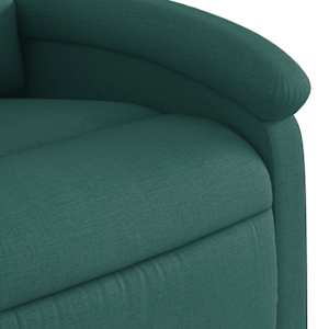Elektrické masážní polohovací křeslo tmavě zelené textil - obrázek 11
