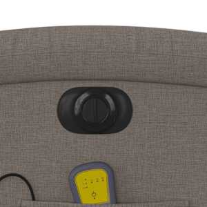 Elektrické masážní polohovací křeslo taupe textil - obrázek 12