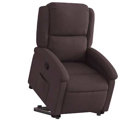 vidaXL Relaxsessel mit Aufstehhilfe Dunkelbraun Stoff