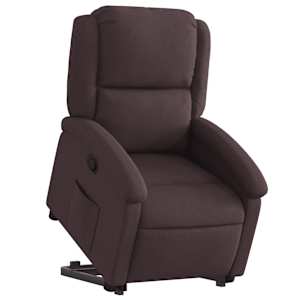 vidaXL Relaxsessel mit Aufstehhilfe Dunkelbraun Stoff