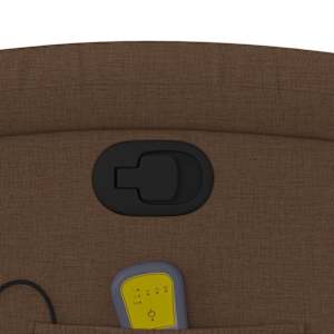 Zvedací masážní polohovací křeslo hnědé textil - obrázek 12