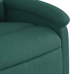 Zvedací masážní polohovací křeslo tmavě zelené textil - obrázek 11