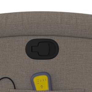 Zvedací masážní polohovací křeslo taupe textil - obrázek 12