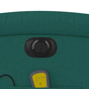 Elektrické zvedací masážní polohovací křeslo zelené textil - obrázek 13