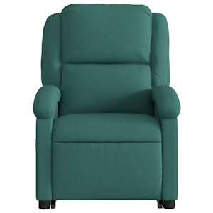 Elektrické zvedací masážní polohovací křeslo zelené textil - obrázek 9