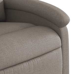 Elektrické zvedací masážní polohovací křeslo taupe textil - obrázek 12