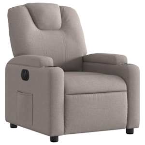 Elektrické polohovací křeslo taupe textil - obrázek 4