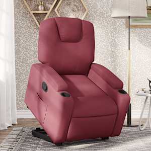 Naslanjač s funkcijo vstajanja vinsko rdeče blago