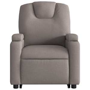 Zvedací masážní polohovací křeslo taupe textil - obrázek 9