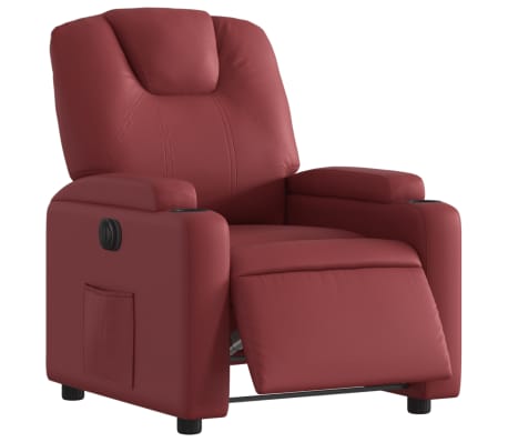 vidaXL Fauteuil inclinable électrique Rouge bordeaux Similicuir