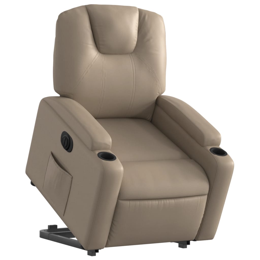 vidaXL Fotoliu rabatabil electric cu ridicare, cappuccino