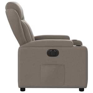 Elektrické polohovací křeslo taupe textil - obrázek 10
