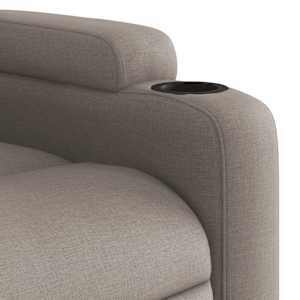 Elektrické polohovací křeslo taupe textil - obrázek 11