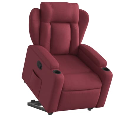 vidaXL Fauteuil inclinable rouge bordeaux tissu