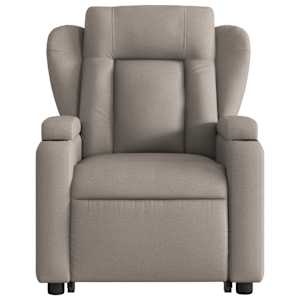 Elektrické zvedací polohovací křeslo taupe textil - obrázek 9