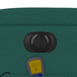 Elektrické zvedací masážní polohovací křeslo zelené textil - obrázek 13