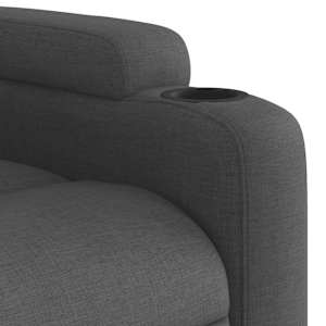 Elektrické polohovací křeslo tmavě šedé textil - obrázek 11