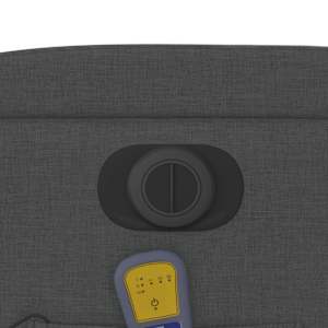 Elektrické masážní polohovací křeslo tmavě šedé textil - obrázek 12
