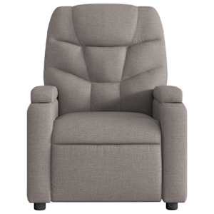 Elektrické masážní polohovací křeslo taupe textil - obrázek 9