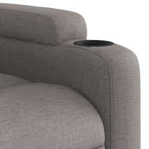 Elektrické masážní polohovací křeslo taupe textil - obrázek 11