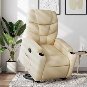 Naslanjač s funkcijo vstajanja krem blago