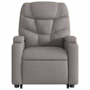 Zvedací masážní polohovací křeslo taupe textil - obrázek 9