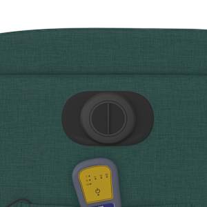 Elektrické zvedací masážní polohovací křeslo zelené textil - obrázek 13