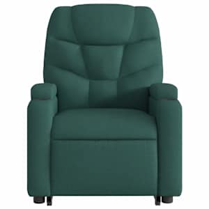 Elektrické zvedací masážní polohovací křeslo zelené textil - obrázek 9