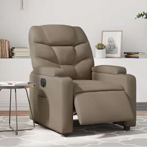 Električni naslanjač kapučino umetno usnje