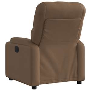 Elektrické polohovací křeslo hnědé textil - obrázek 5
