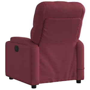 Elektrické masážní polohovací křeslo vínové textil - obrázek 5