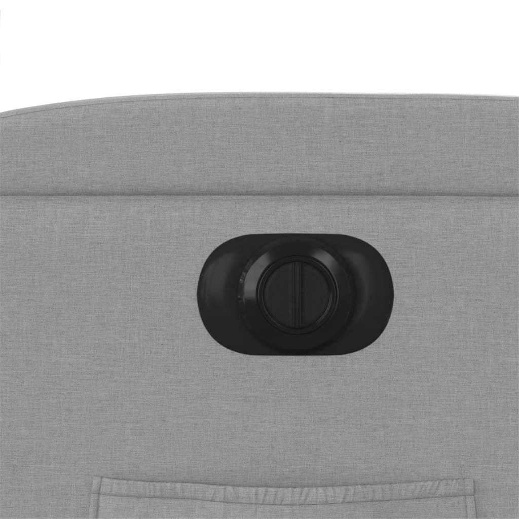 Elektrické zvedací polohovací křeslo světle šedé textil - obrázek 14