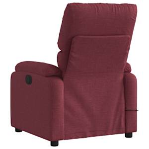 Elektrické masážní polohovací křeslo vínové textil - obrázek 5