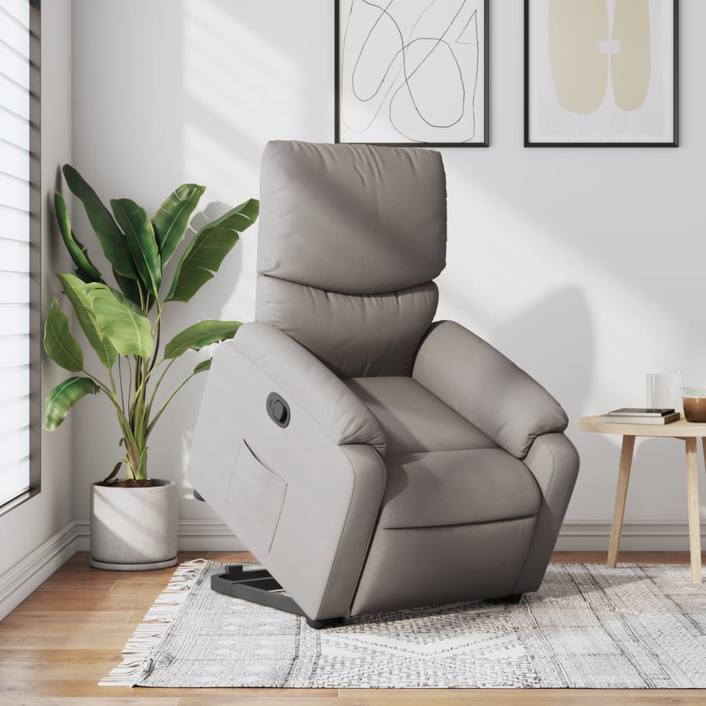 Zvedací polohovací křeslo taupe textil - obrázek 15