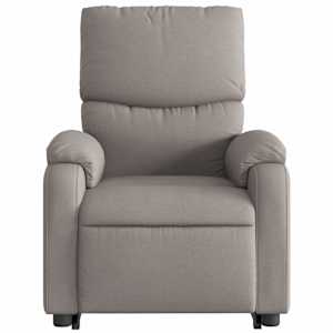 Zvedací masážní polohovací křeslo taupe textil - obrázek 9