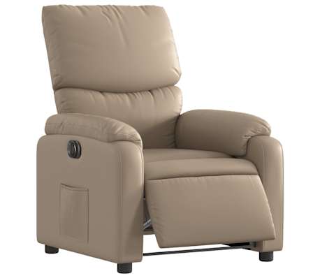 vidaXL Fauteuil inclinable &eacute;lectrique Cappuccino Similicuir