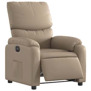 vidaXL Fauteuil inclinable &eacute;lectrique Cappuccino Similicuir