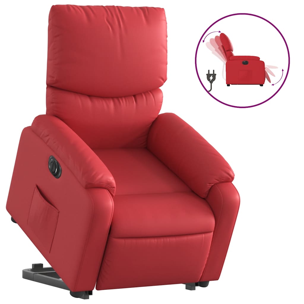 Thumbnail - vidaXL Relaxsessel mit Aufstehhilfe Elektrisch Rot Kunstleder