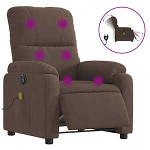 vidaXL elektriline massaažitool, pruun, mikrofiiber kangas