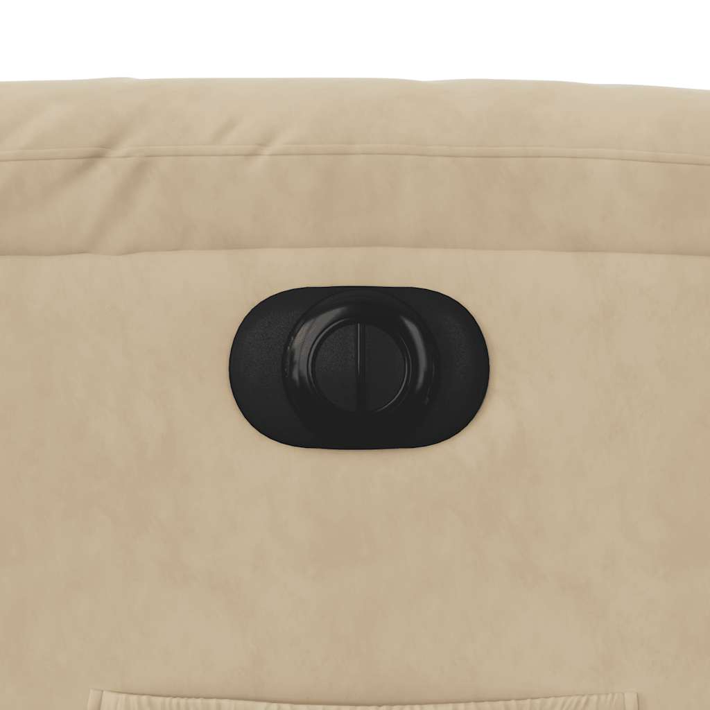 Električni masažni naslanjač krem mikrovlakna - slika 13