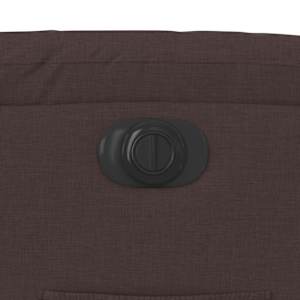 Elektrické polohovací křeslo tmavě hnědé textil - obrázek 12