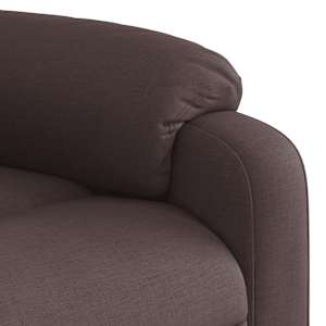 Elektrické polohovací křeslo tmavě hnědé textil - obrázek 11