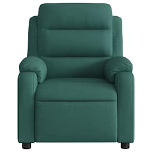 Elektrické masážní polohovací křeslo tmavě zelené textil - obrázek 9