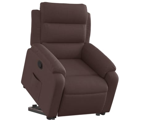 vidaXL Fauteuil inclinable marron fonc&eacute; tissu