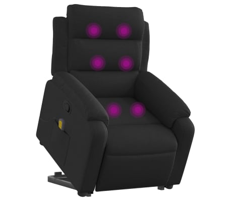 vidaXL Fauteuil de massage inclinable Noir Tissu