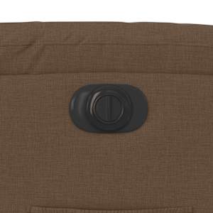 Elektrické zvedací polohovací křeslo hnědé textil - obrázek 12