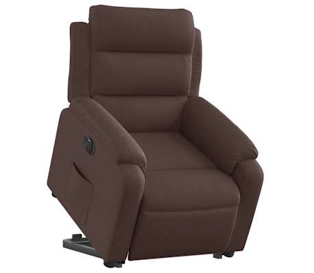 vidaXL Fauteuil inclinable &eacute;lectrique marron fonc&eacute; tissu