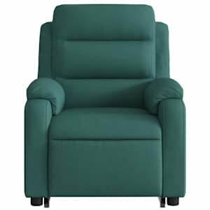 Elektrické zvedací masážní polohovací křeslo zelené textil - obrázek 9