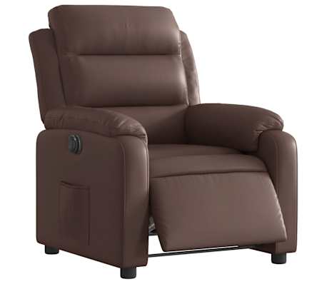 vidaXL Fauteuil inclinable &eacute;lectrique Marron Similicuir